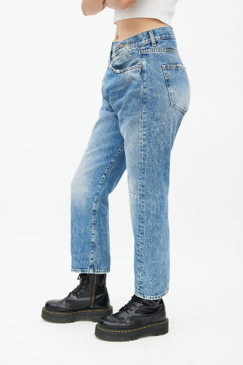 R13 Mid Wash Crossover Jeans