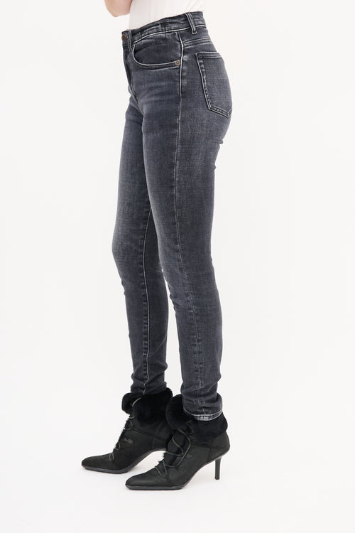 R13 Washed Black Morrison Skinny Jeans