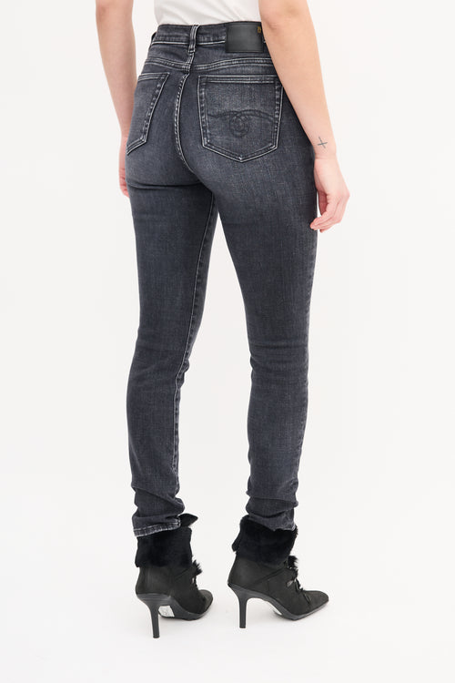 R13 Washed Black Morrison Skinny Jeans