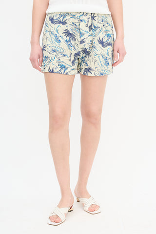 R13 Printed Mini Shorts