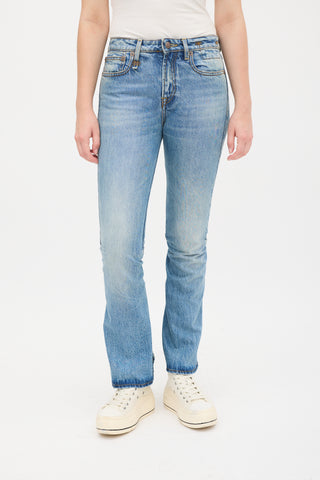 R13 Stone Wash Jasper Caddy Flared Jeans