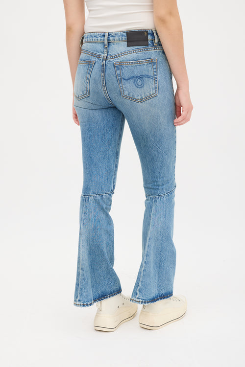 R13 Stone Wash Jasper Caddy Flared Jeans