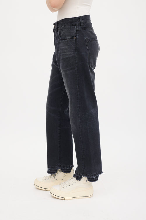 R13 Washed Black Jake Tex Boyfriend Jean