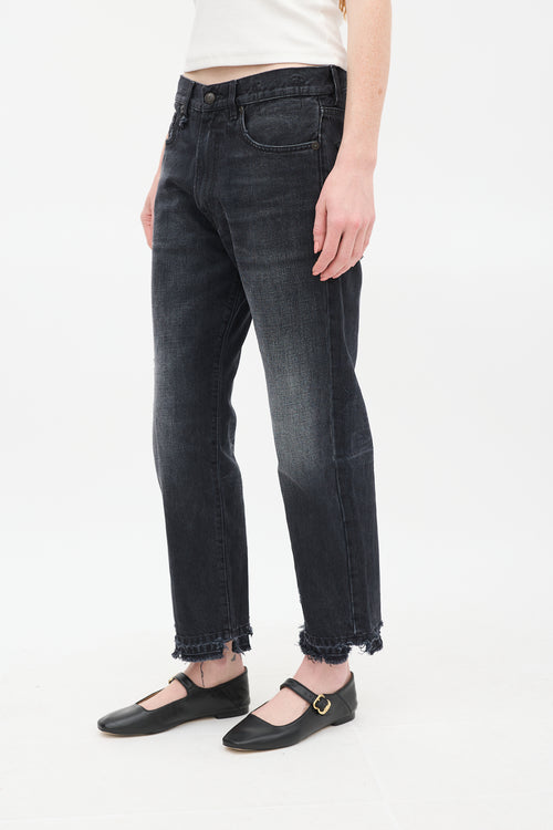 R13 Washed Black Tex Jake Boyfriend Jeans