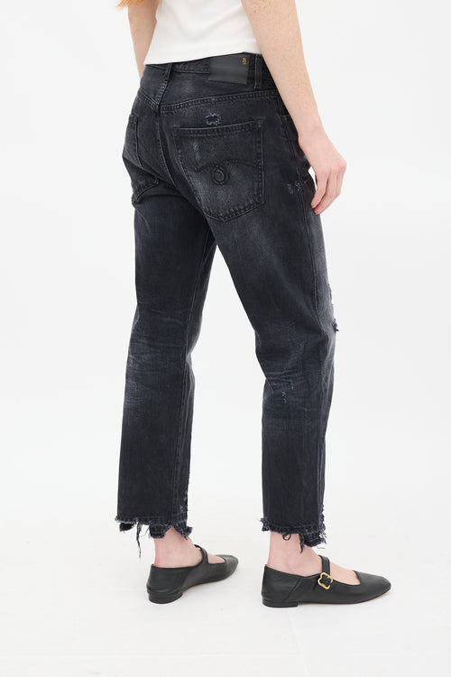 R13 Washed Black Tex Jake Boyfriend Jeans