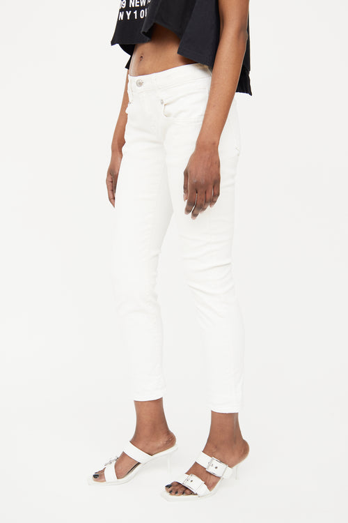 R13 White Skinny Jeans