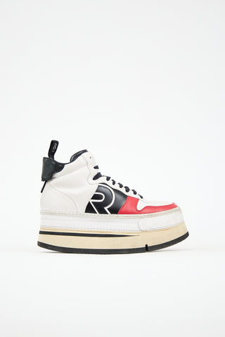 R13 Leather Riot High Top Platform Sneaker