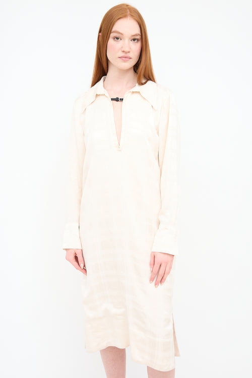 Birgitte Herskind Cream Satin Cate Maxi Dress