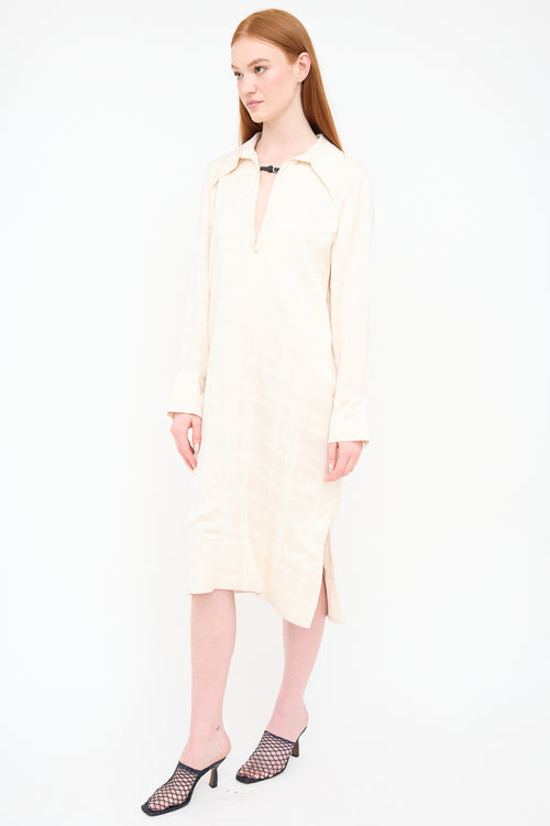 Birgitte Herskind Cream Satin Cate Maxi Dress