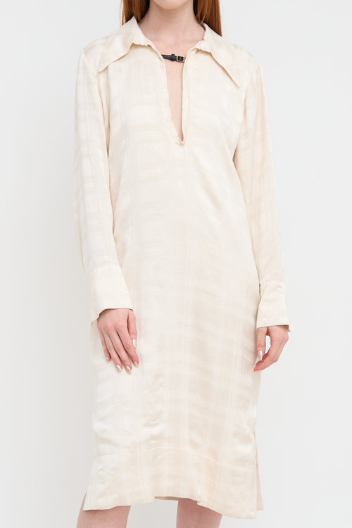 Birgitte Herskind Cream Satin Cate Maxi Dress