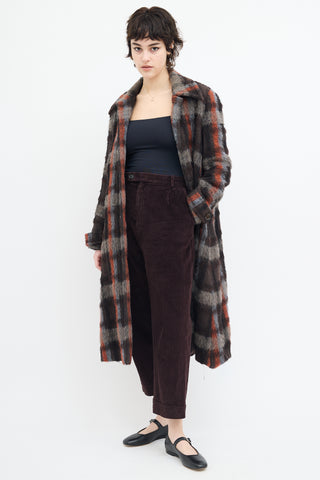 Rachel Comey Burgundy Corduroy Cropped Pant