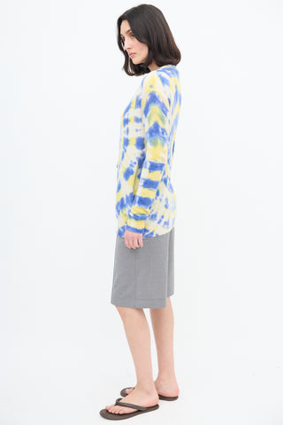 Raquel Allegra Blue 
Yellow Tie Dye Cardigan