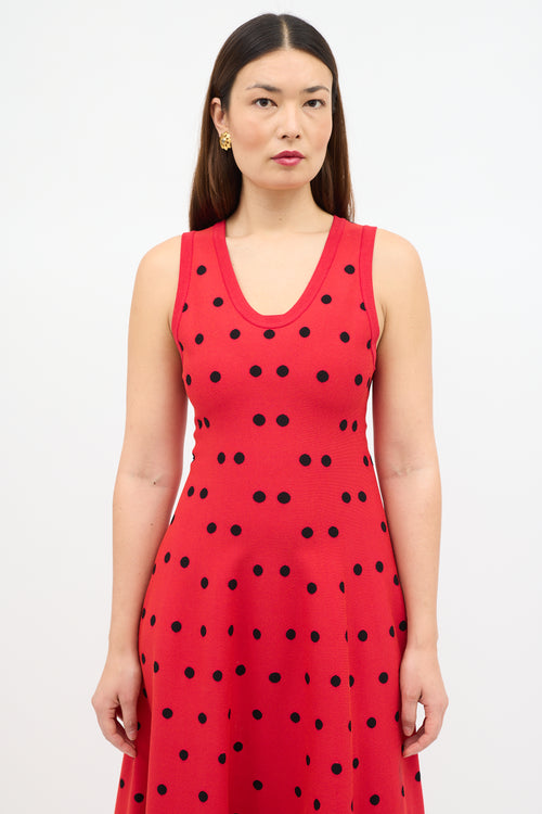 Alaïa Polka Dot A-Line Dress