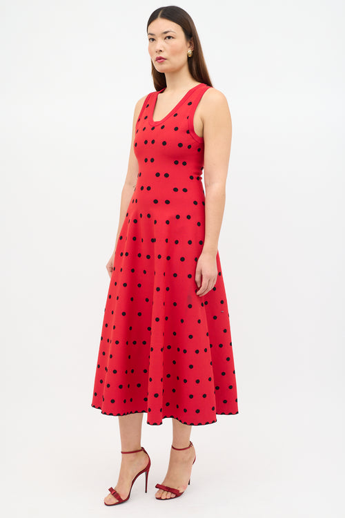 Alaïa Polka Dot A-Line Dress