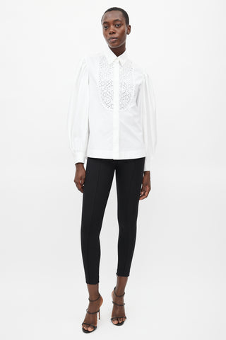 Alaïa White Eyelet Lace Shirt