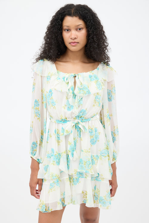 Zimmermann White 
Blue Silk Breeze Dress