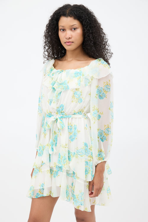 Zimmermann White 
Blue Silk Breeze Dress