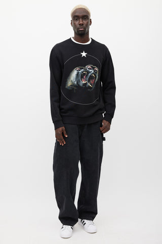 Givenchy Black 
Multicolour Star Sweatshirt