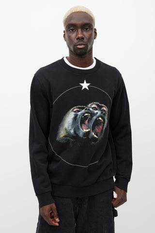 Givenchy Black 
Multicolour Star Sweatshirt