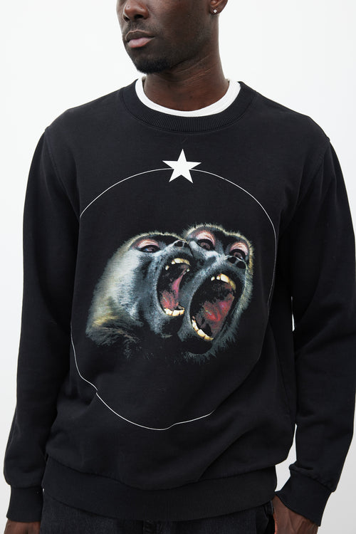 Givenchy Black 
Multicolour Star Sweatshirt