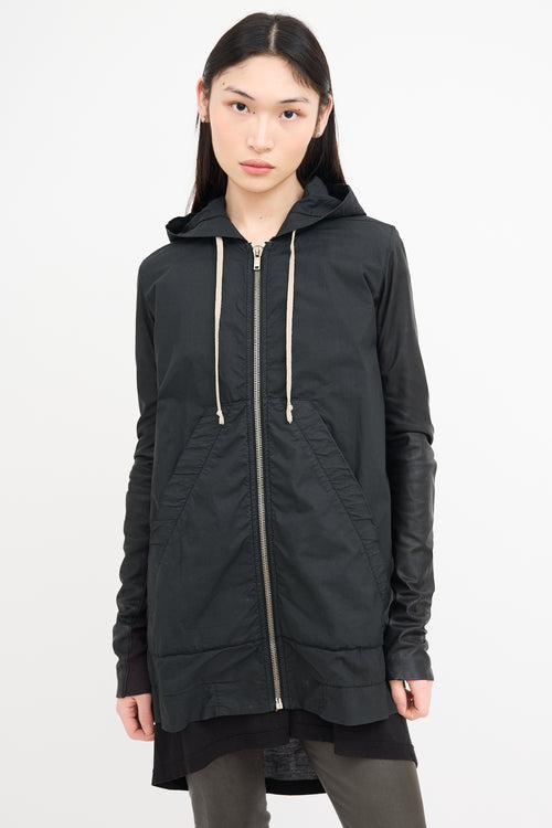 Rick Owens Drkshdw Black Hooded Jacket