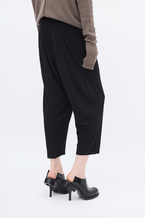 Rick Owens Lilies Black Drop Seat Pant