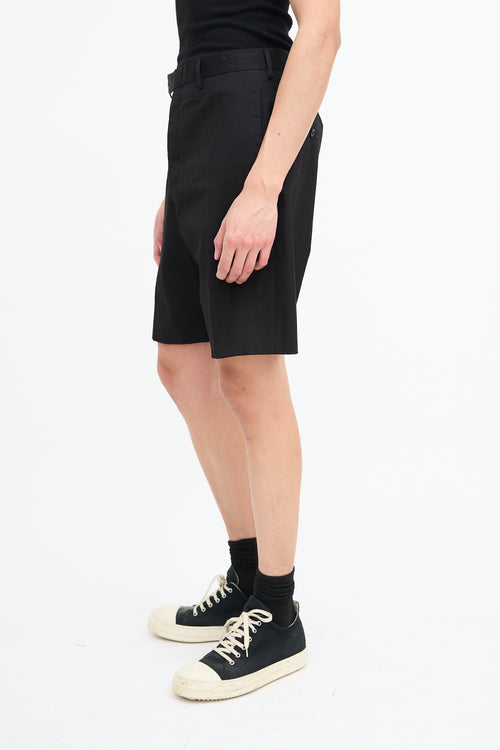 Rick Owens Black Trouser Shorts