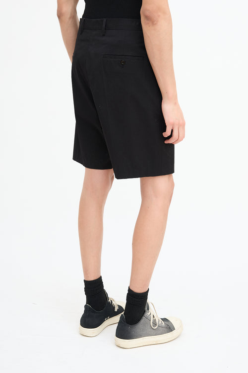 Rick Owens Black Trouser Shorts