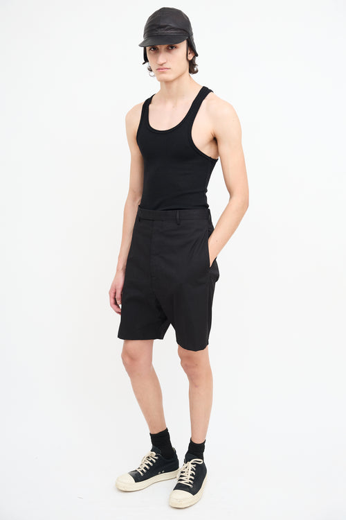 Rick Owens Black Trouser Shorts