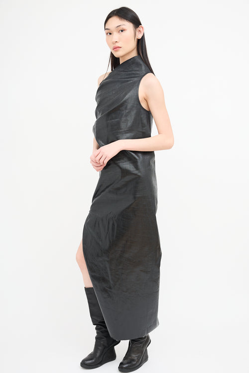 Rick Owens Black Athena Denim Maxi Dress