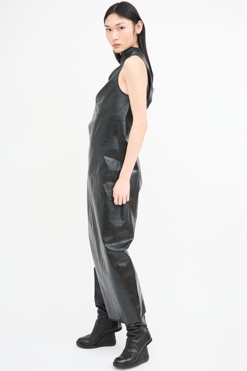 Rick Owens Black Athena Denim Maxi Dress