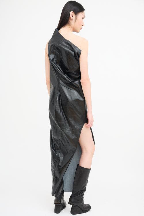 Rick Owens Black Athena Denim Maxi Dress