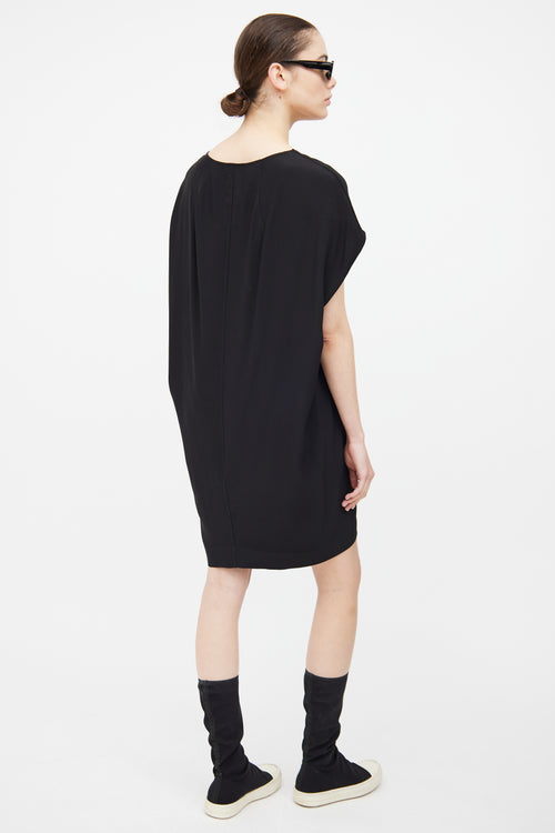 Rick Owens FW 2013 Black V-neck Tunic Dress