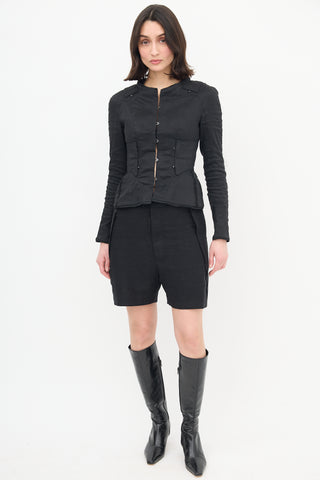 Rochas Black Two Piece Corset Jacket