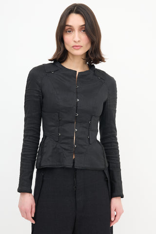 Rochas Black Two Piece Corset Jacket