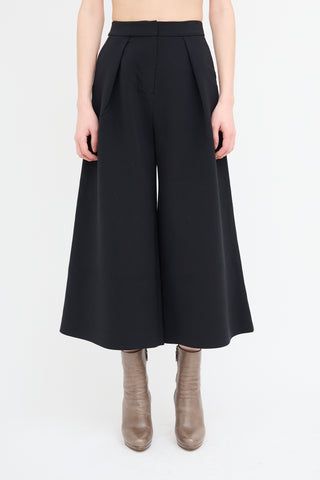 Roksanda Black Cropped Wide Leg Trouser