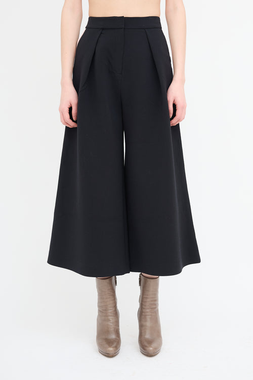 Roksanda Black Cropped Wide Leg Trouser