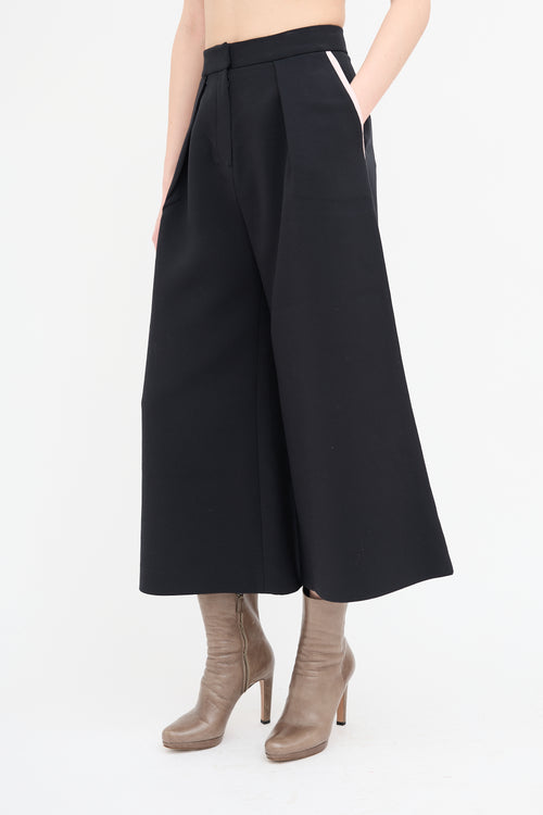 Roksanda Black Cropped Wide Leg Trouser