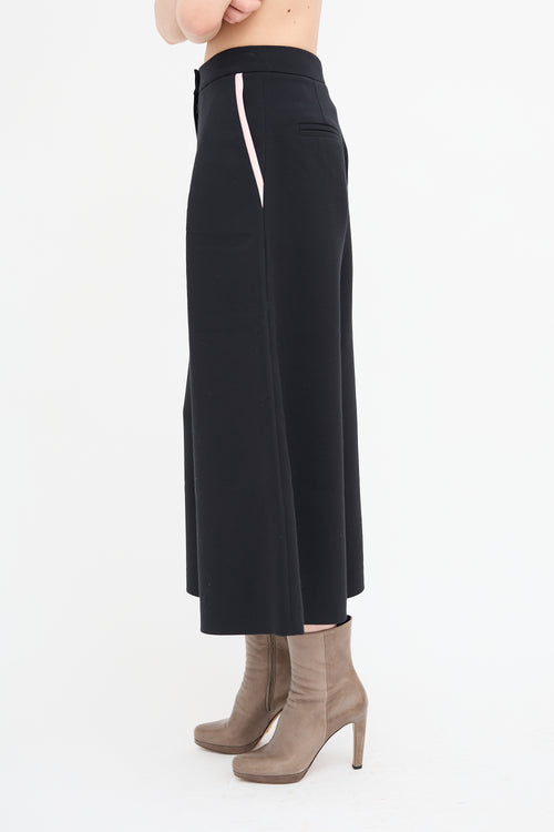 Roksanda Black Cropped Wide Leg Trouser