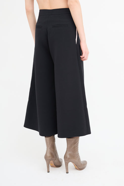 Roksanda Black Cropped Wide Leg Trouser