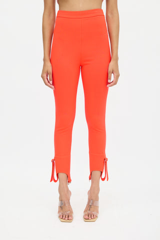 Rabanne Neon Orange Stirrup Trouser