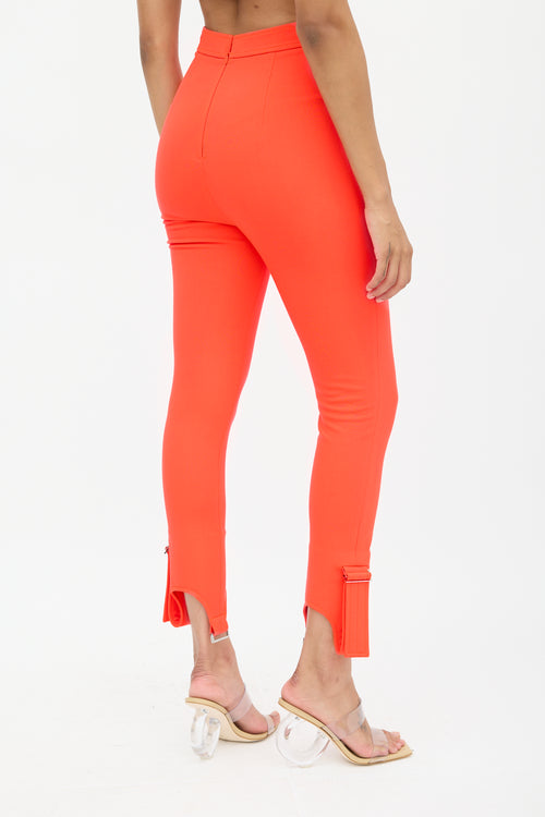 Rabanne Neon Orange Stirrup Trouser