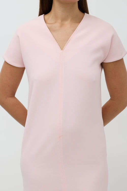 Rabanne Pink Chain Link Hem Mini Shift Dress