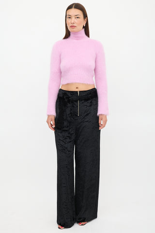 Rabanne Pink Mohair Cut Out Sweater