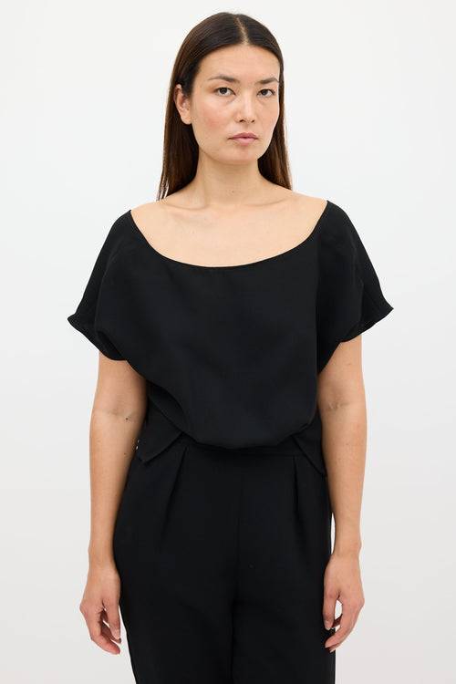 Rachel Comey Black Button 
Cutout Back Jumpsuit