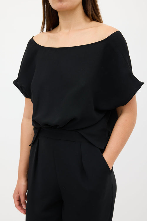 Rachel Comey Black Button 
Cutout Back Jumpsuit