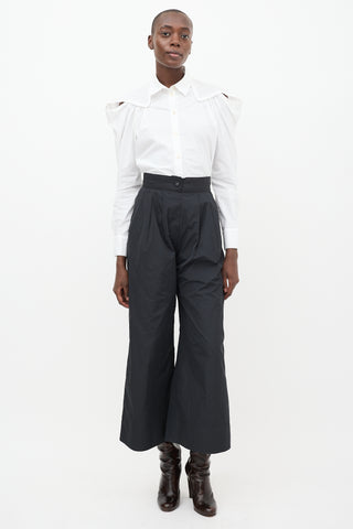 Rachel Comey Black Nylon Wide Leg Trousers