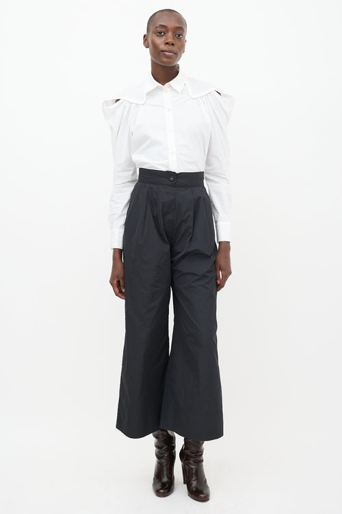 Rachel Comey Black Nylon Wide Leg Trousers