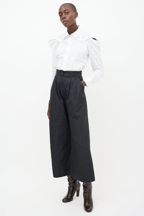 Rachel Comey Black Nylon Wide Leg Trousers