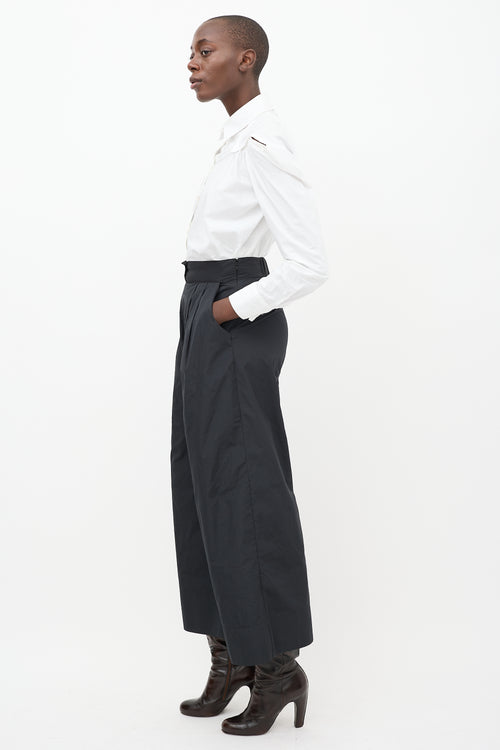 Rachel Comey Black Nylon Wide Leg Trousers